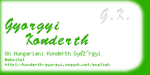 gyorgyi konderth business card